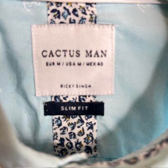 Cactus Man Mens Anchor Print Short Sleeve Shirt Size Medium - Picture 3 of 10